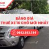 bảng giá thuê xe 16 chỗ cần thơ