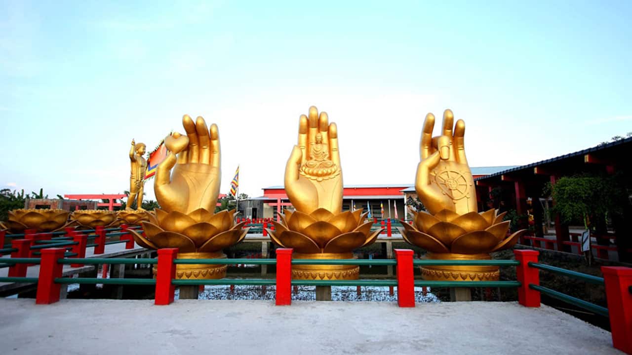 Ngôi chùa uy nghiêm và trang nhã ở Sóc Trăng